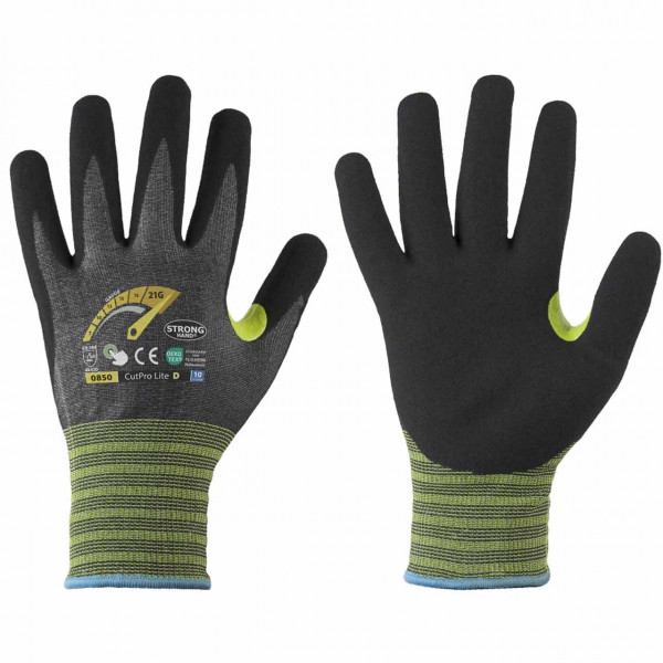 Stronghand Schnittschutzhandschuh CUTPRO LITE D, grau/schwarz