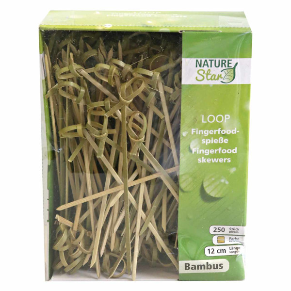 Bambus Fingerfoodspieß"LOOP", NATUR Star