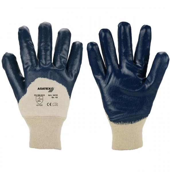 Nitrilhandschuhe teilbeschichtet 3410