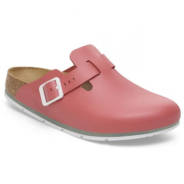 Stilvoller Birkenstock PU- Schlupfschuh Boston PRO, marsrot