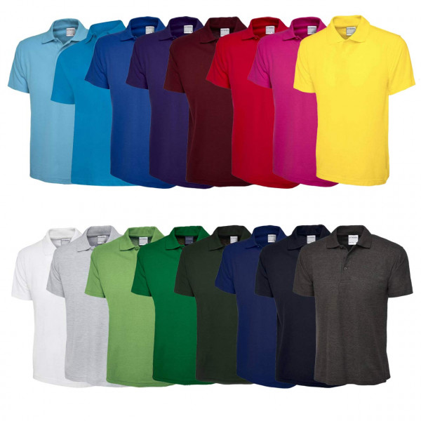 Uneek Herren Poloshirts, 100% Baumwolle