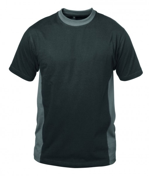 Rundhals- T-Shirt MADRID schwarz/grau