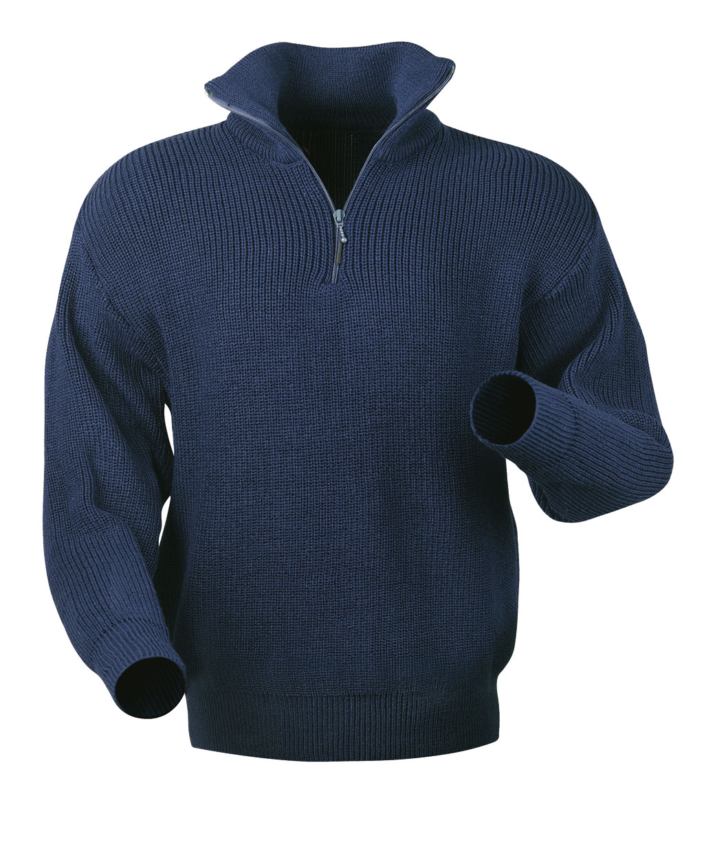 Farbe marine Pullover mit Seemanskragen Gr.L Troyer mit Reißverschluss Neu 