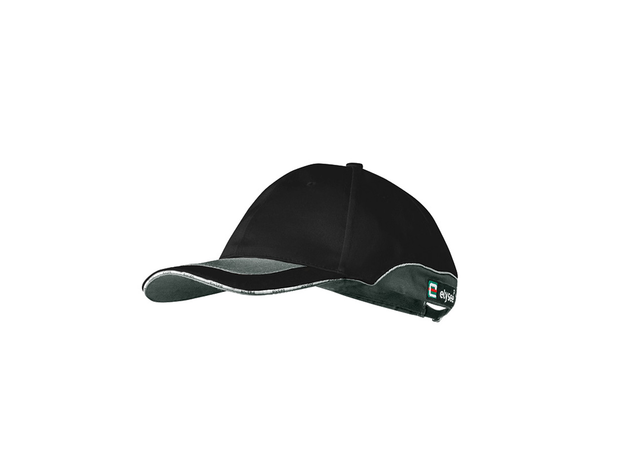 Elysee Cap – Baseballkappe In Gelb/dunkelgrau, 6-teilig, Mit Schieber Und Reflexstreifen