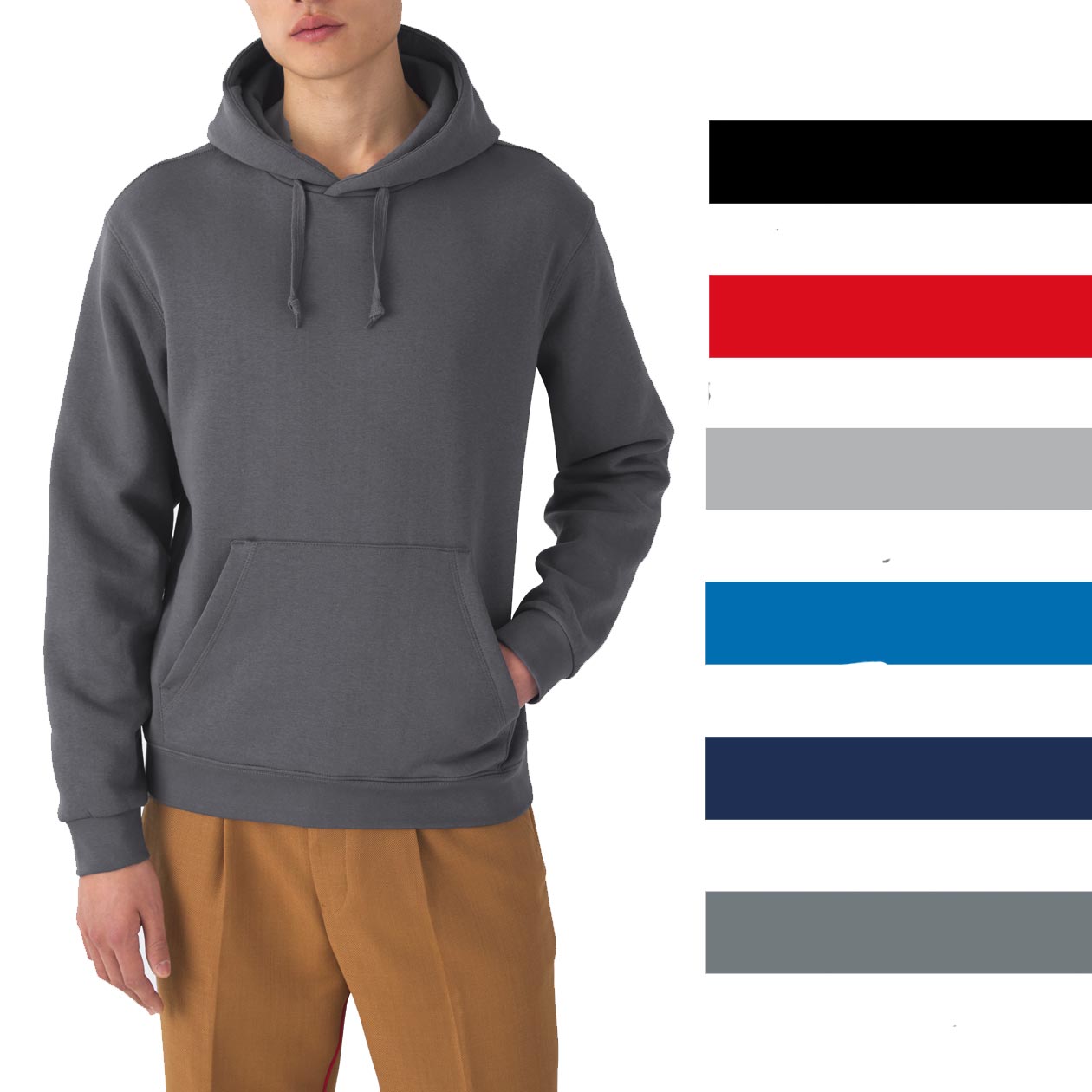 marine oder steelgray 100% Baumwolle Sweatshirts in Premium Qualität 320g 